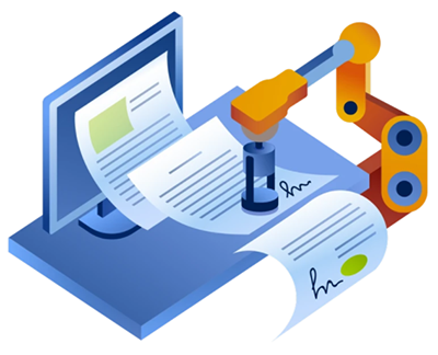 Documents notarized and anchored to blockchain